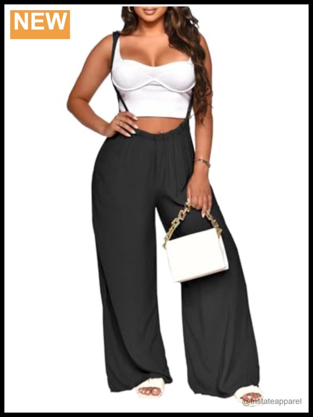 Women's Wide Leg Jumpsuit Sleeveless Overalls with Pockets